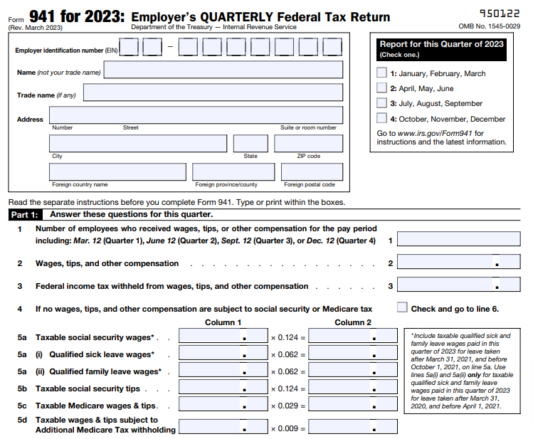 Form 941 for 2023