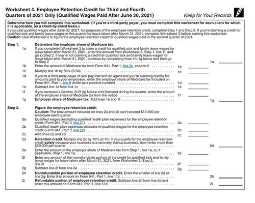 Form 941 Worksheet